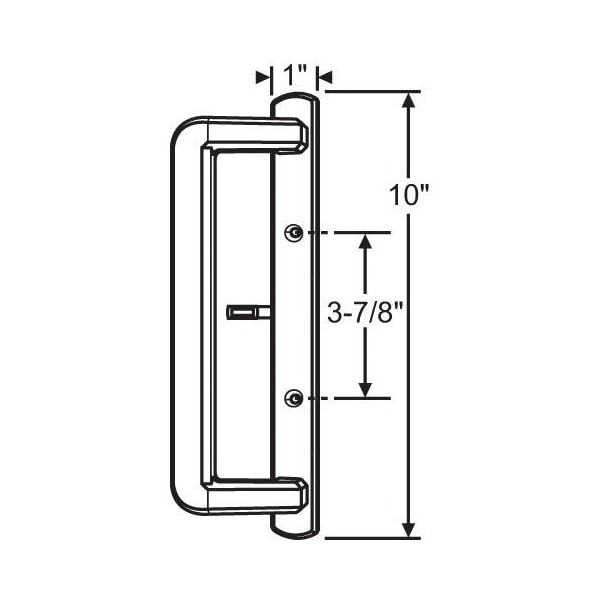 Strybuc Patio Door Handle 10in Overall 13-530W-I - main